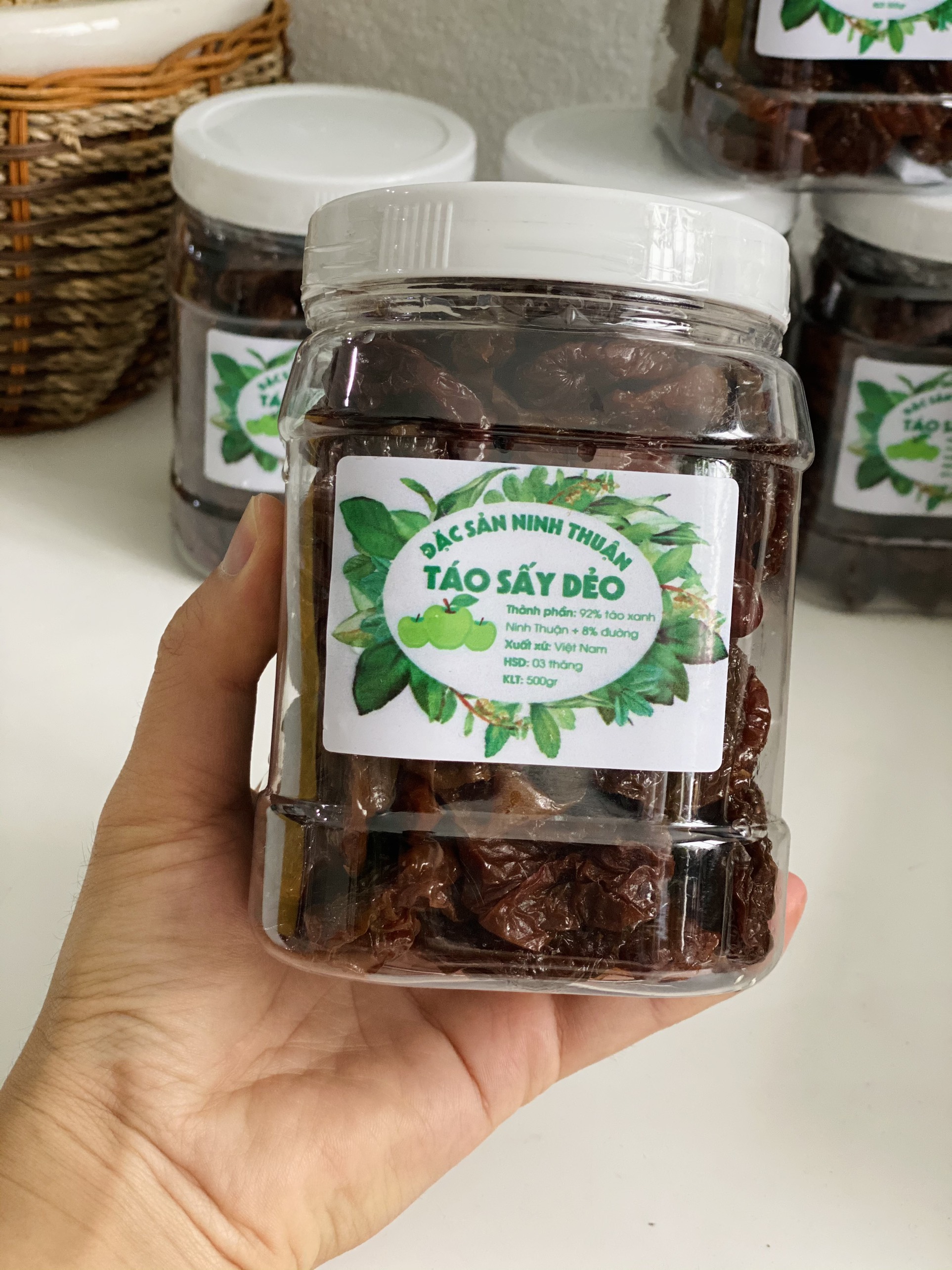 [HÀNG CÓ SẴN] TÁO SẤY DẺO ÍT ĐƯỜNG ĐẶC SẢN PHAN RANG NINH THUẬN 500gr