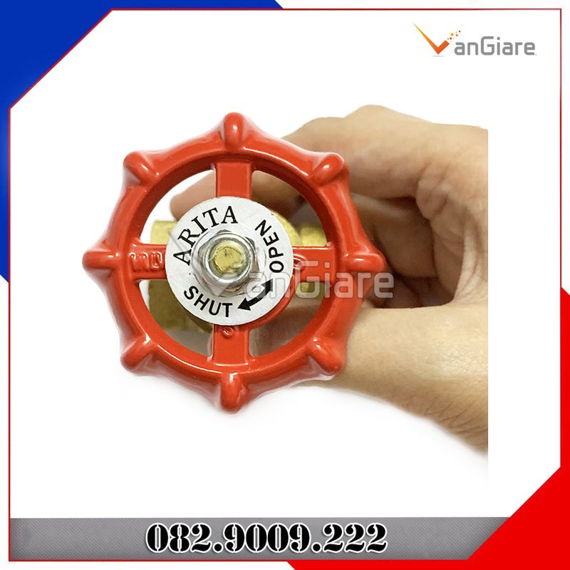 (hàng cao cấp) Van cửa đồng Malaysia - Van khoá nước tay vặn đồng phi 21
