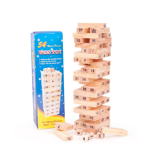 [HCM]Bộ đồ chơi rút gỗ 54 thanh size mini