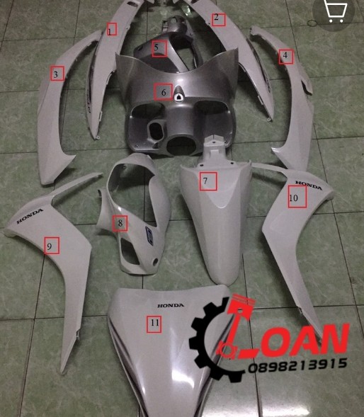 [HCM]DÀN ÁO VISION ĐOI 2012/2013 ZIN HONDA CHÍNH HÃNG
