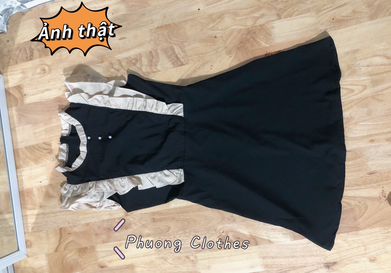 [HCM]Đầm nữ phối viền dúng đi chơi siêu xinh (Kèm ảnh thật shop chụp)