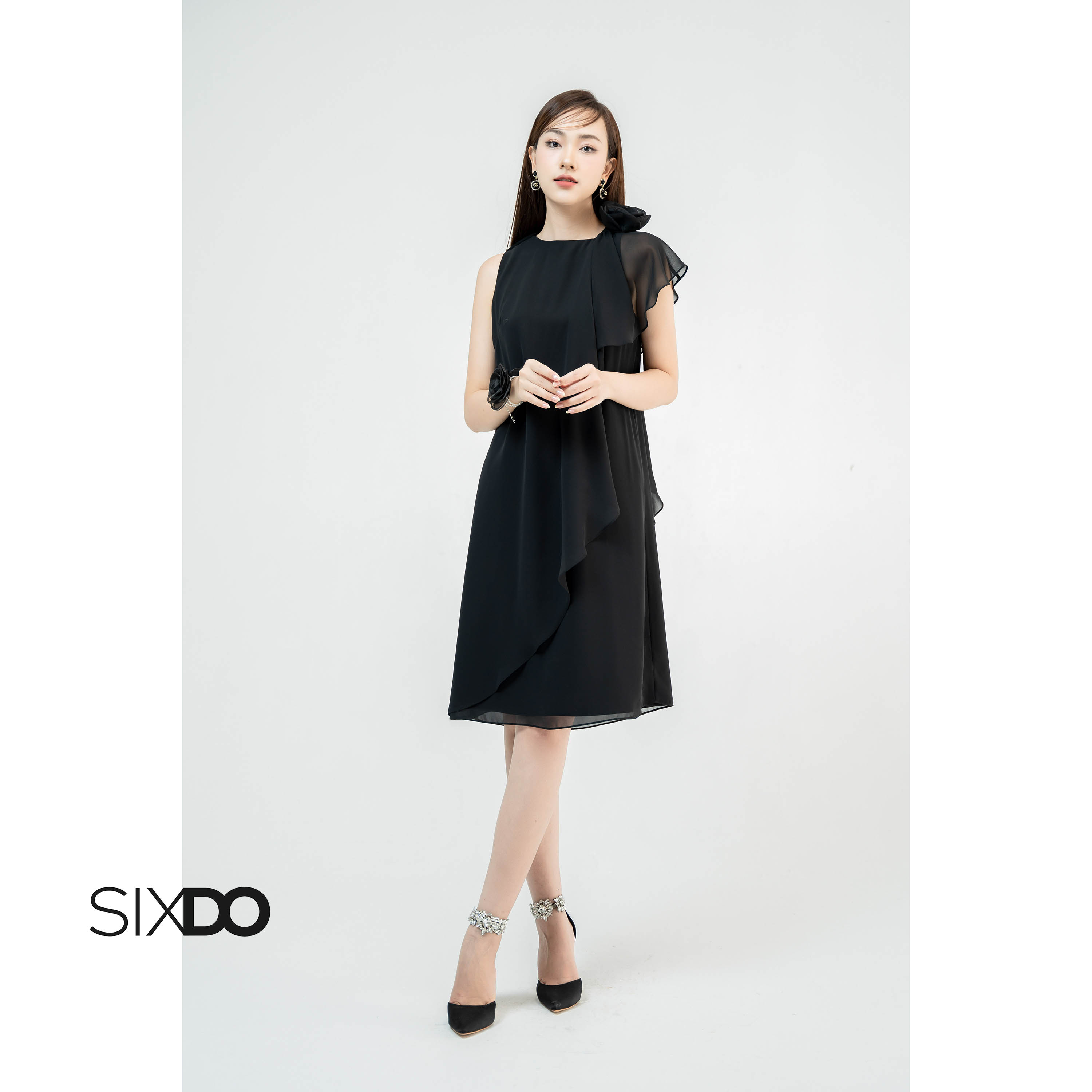 Đầm voan dáng suông SIXDO