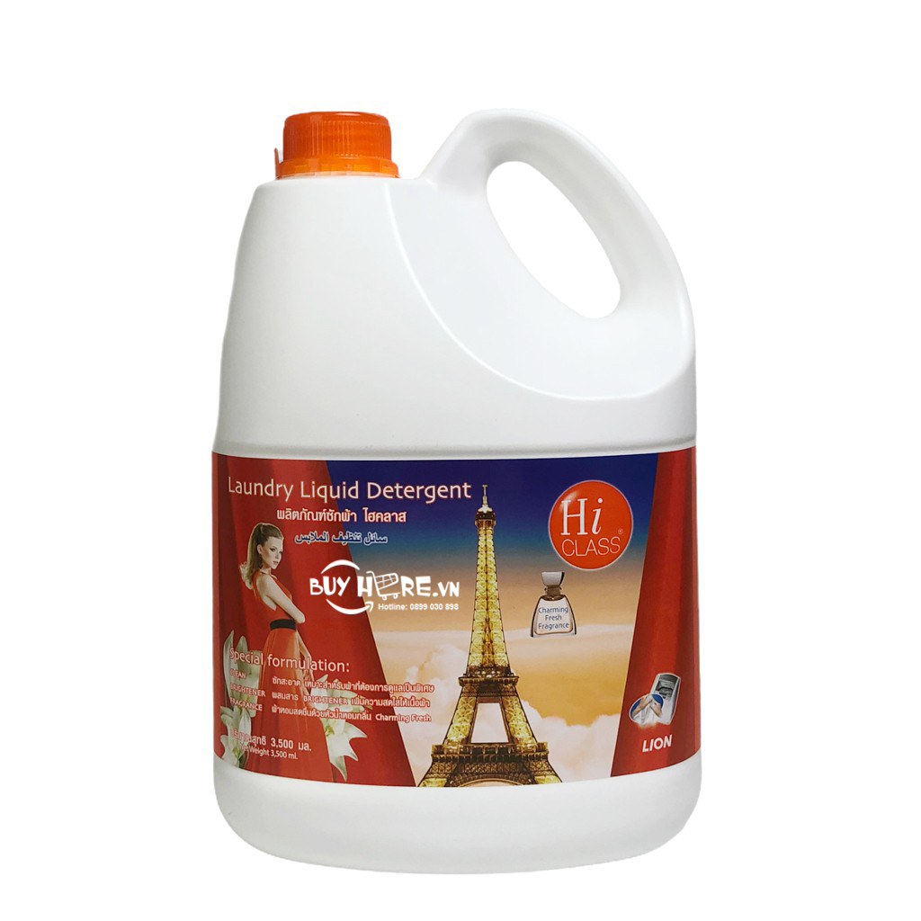 [Chính hãng] Nước giặt Hi Class 3500ml đậm đặc - Hàng Thái Lan [Hàng Auth - Chọn màu]