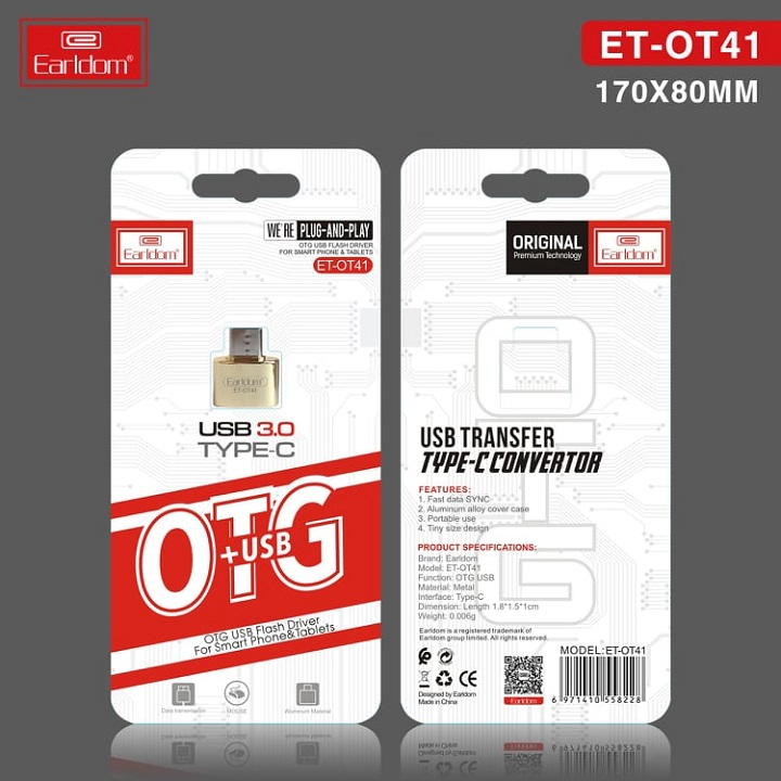 Cáp OTG Type C to USB 3.0 EarlDom OT06/OT41C