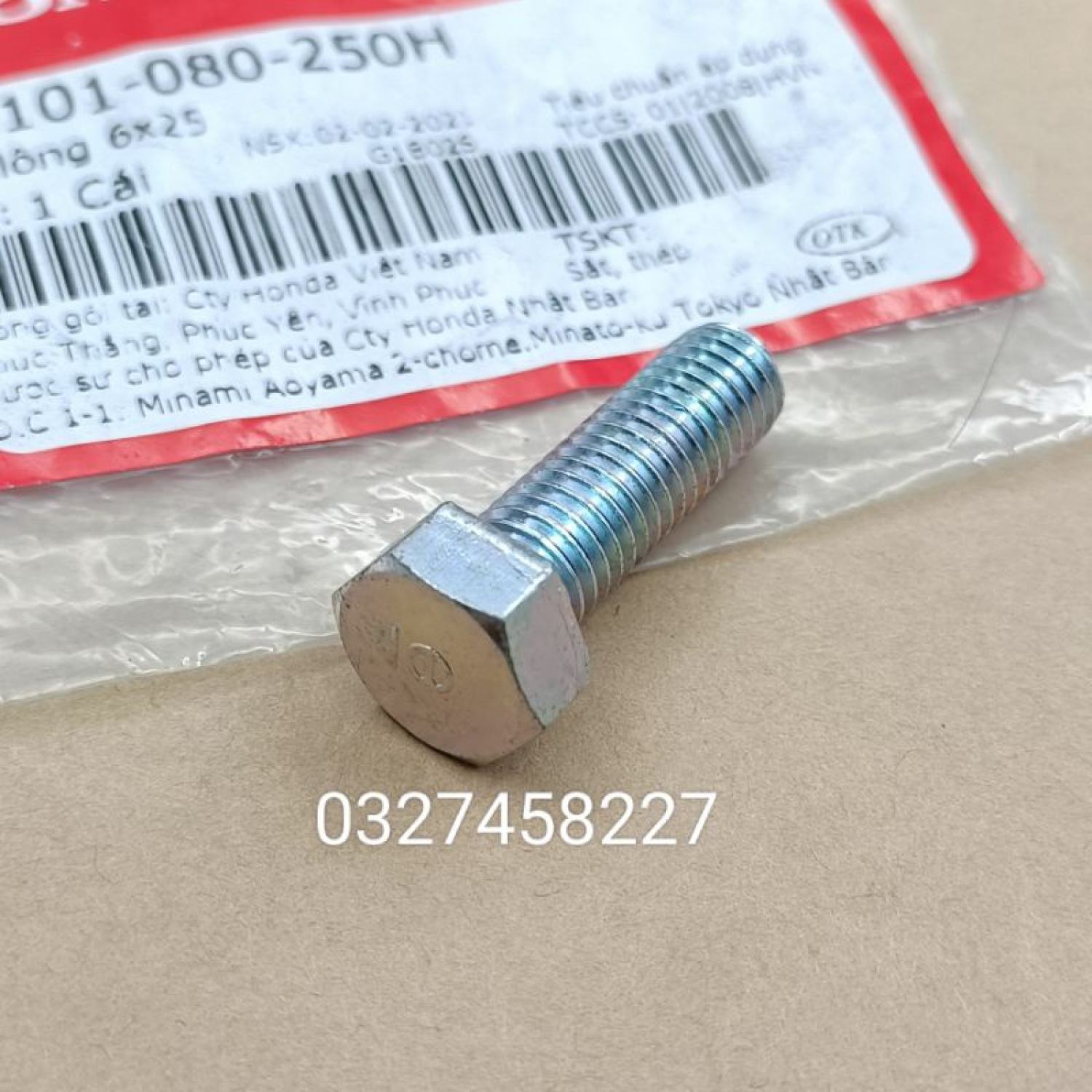 Ốc bắt ghi đông sọ khỉ tay lái dream, wave, future...bulong 6x25 zin