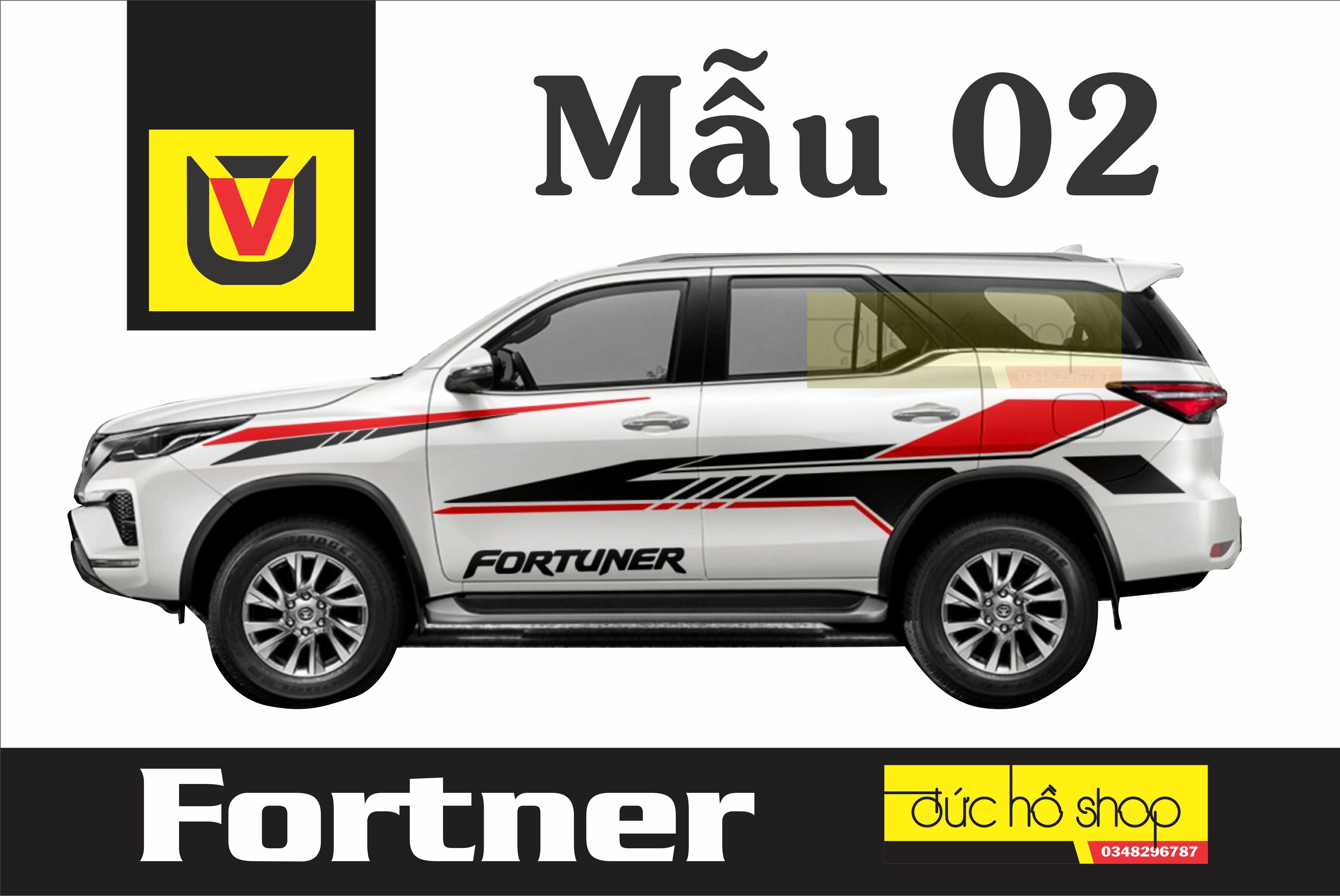 TEM XE FORTUNER { 6 MẪU CỰC ĐẸP}