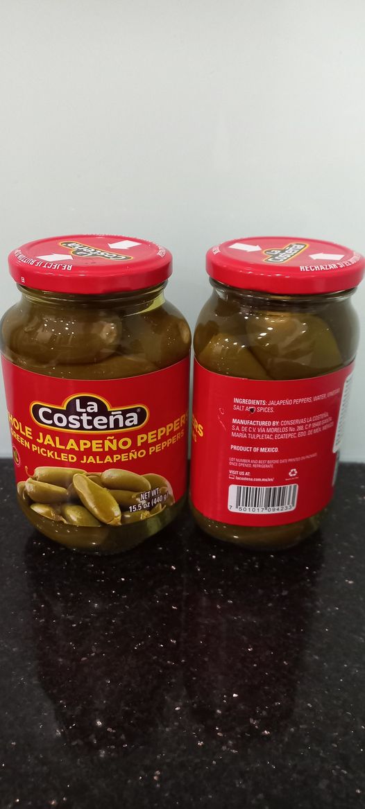Ớt Trái Ngâm La Costena Whole Jalapeno Peppers 440g