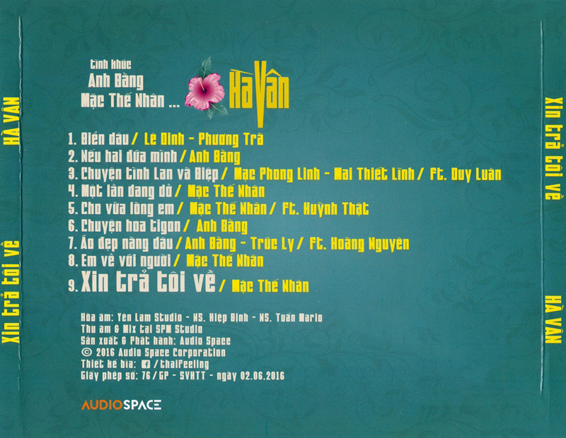 Bộ  06 CD Hà Vân Phôi Phono ca nhạc vàng