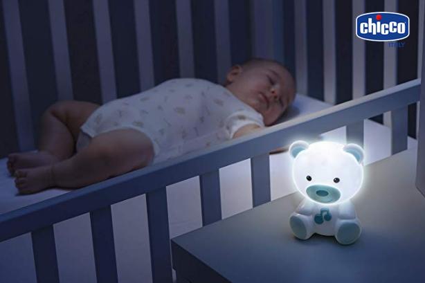Đèn ngủ phát nhạc gấu Teddy - Xanh Chicco