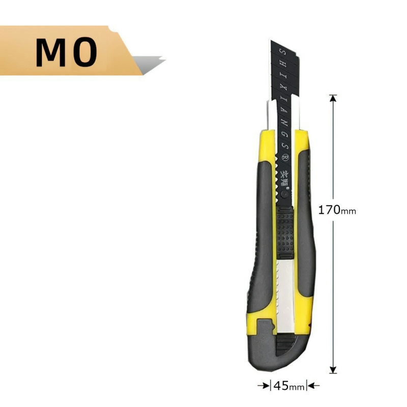 Dao rọc giấy đa năng 18mm loại, dao trổ cố định lưỡi dao siêu sắc,lưỡi thép đen siêu sắc, cắt giấy, rọc băng keo, bìa carton-HAUSE