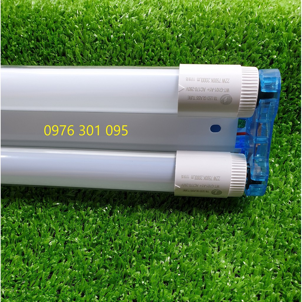 Bộ Led Đôi 1M2 - 44W (Đủ Wát) - (1 Máng Led & 2 Bóng 22W) - Đèn Led Thiên Vân
