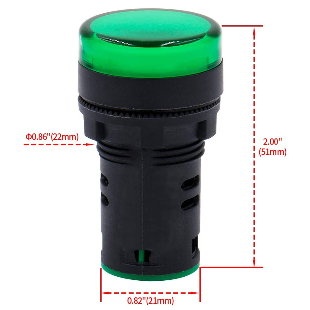 Đèn báo pha phi 22 AD16-22D/S Led 3 màu 220V - TBD62