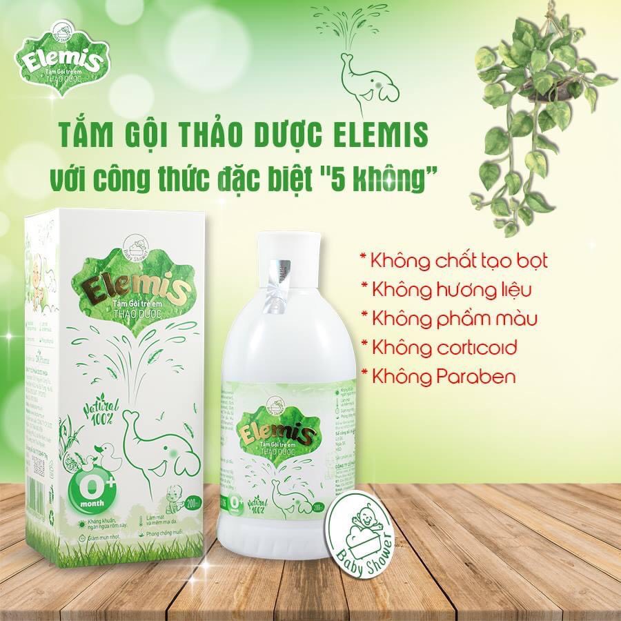Nước tắm gội thảo dược Elemis 200ml cho bé