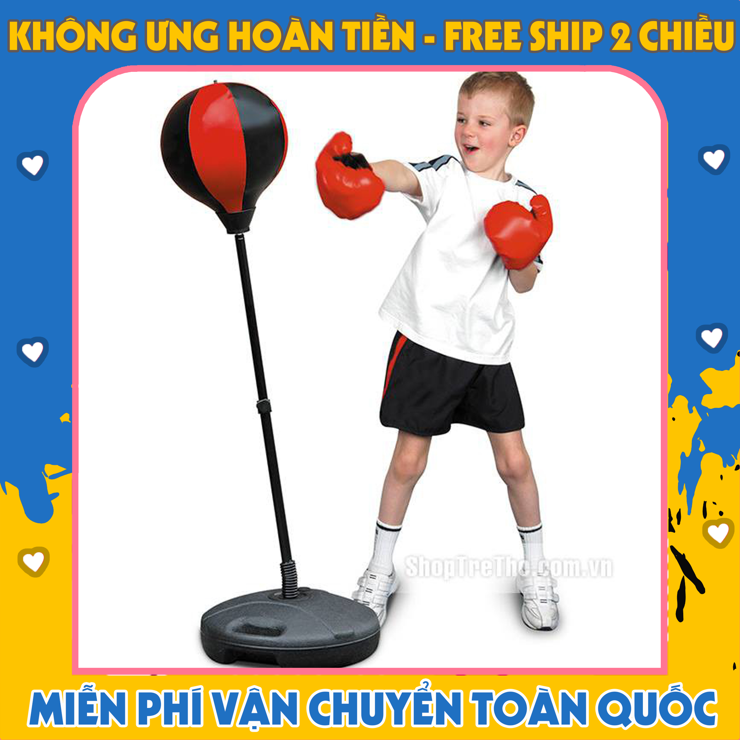 Hàng loại 1 Bộ Đồ Chơi Tập Boxing Cho Bé Đồ chơi thể thao trẻ em đấm bốc