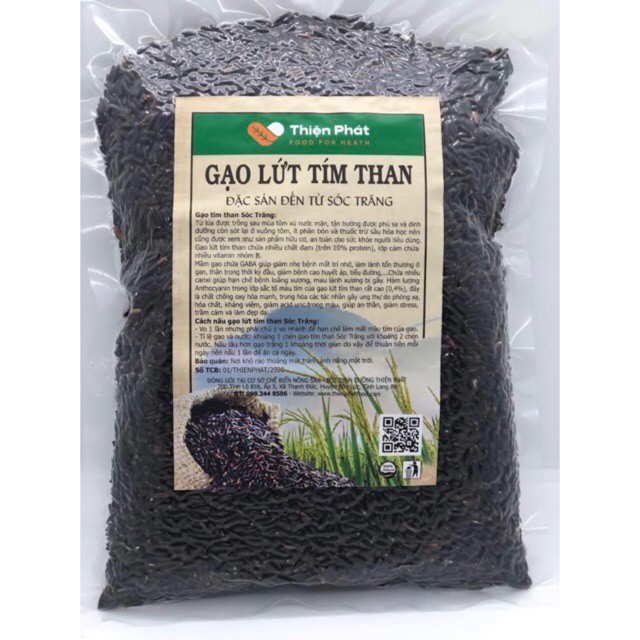 Combo 5kg Gạo lứt tím than Sóc Trăng