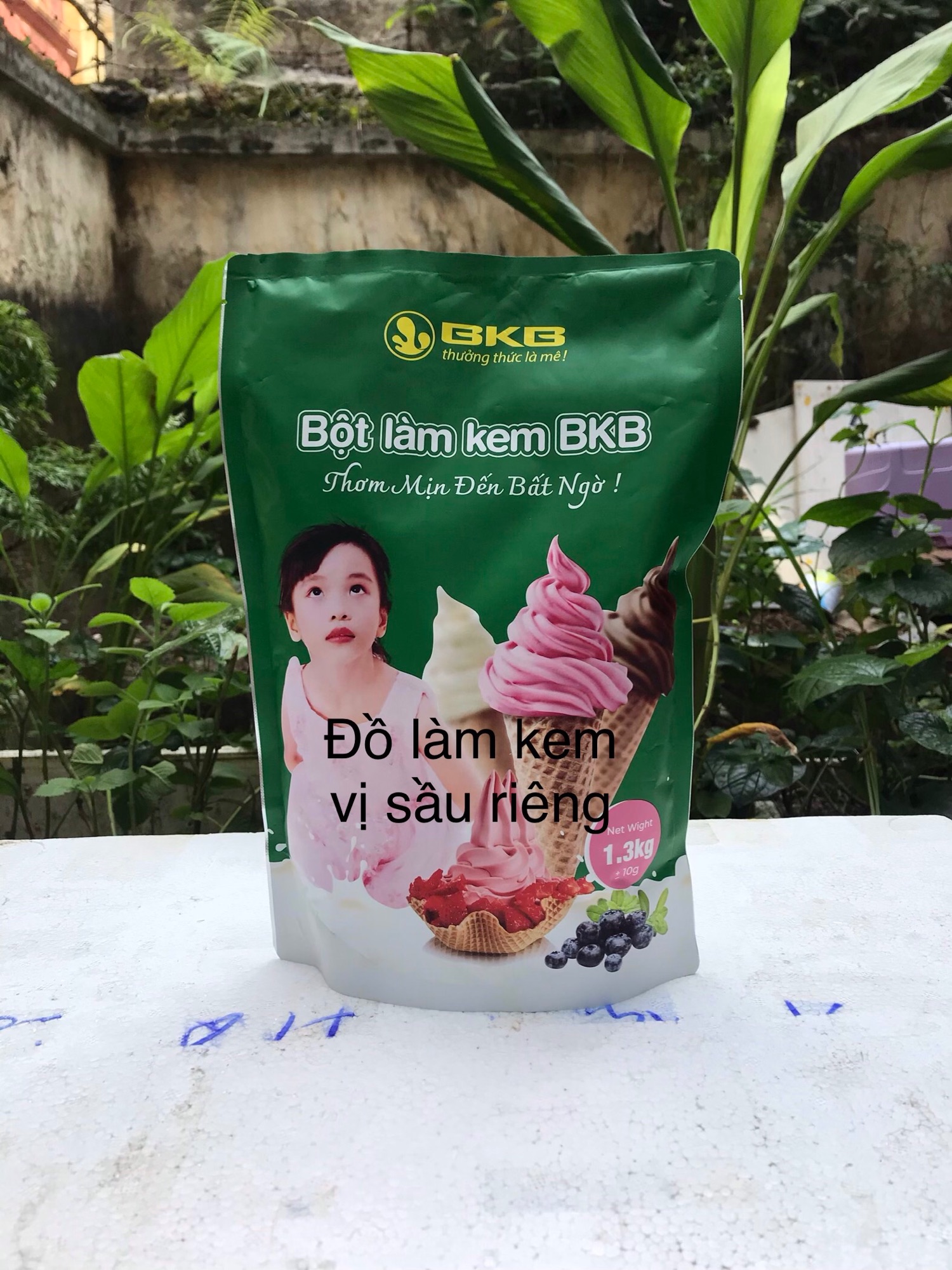 bột làm kem tươi ốc quê vị sầu riêng