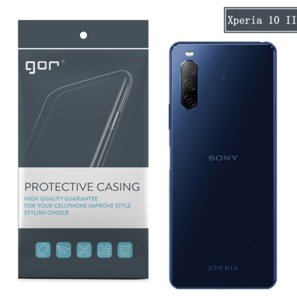 Ốp silicon GOR cho Sony Xperia 10 II ( Mark 2) - Silicon hãng Gor có gờ bảo vệ camera