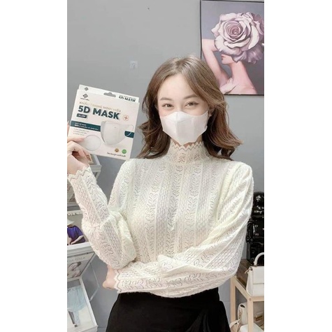 Set 10 Cái Khẩu Trang 5D AK Màu Trắng