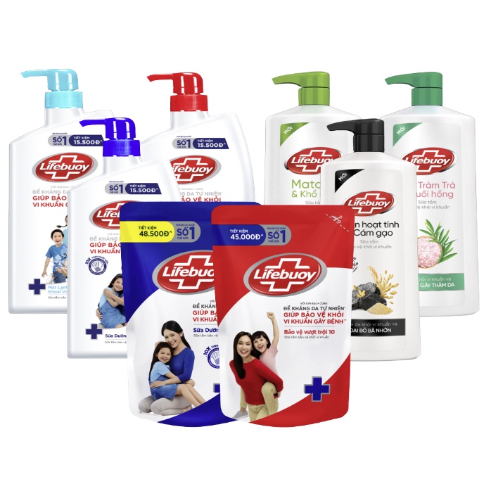 [HSD: 2027] Sữa Tắm Lifebuoy túi 800g