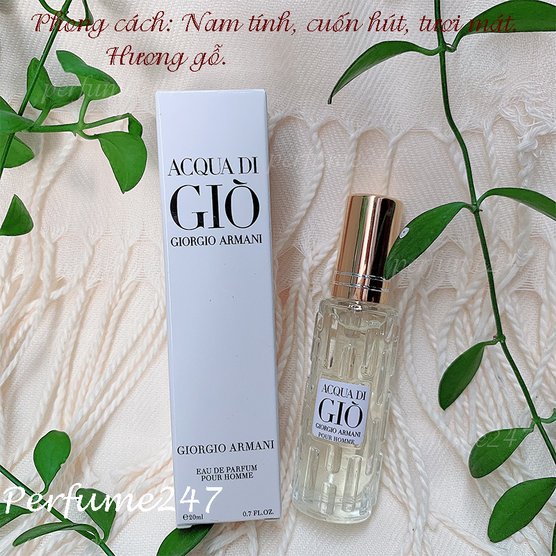 [HCM]COMBO 2 CHAI NƯỚC HOA NAM GIÒ TRẮNG 20ML