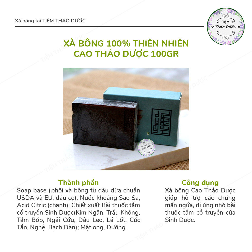 Xà Bông Cao Tắm Thảo Dược 100gr