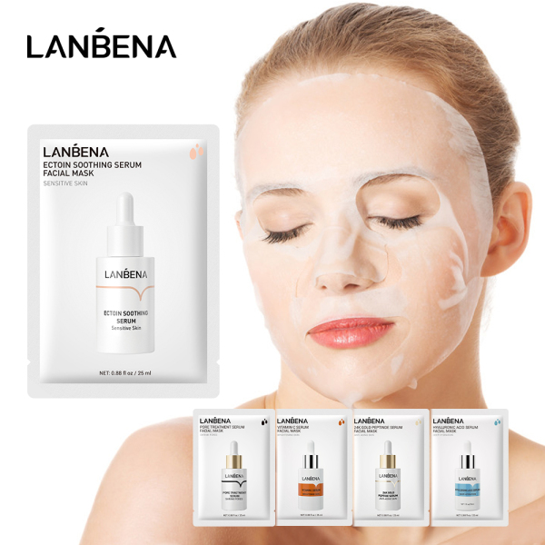 Mặt nạ dưỡng da LANBENA chứa axit Hyaluronic kiềm dầu thu nhỏ lỗ chân lông làm trắng da