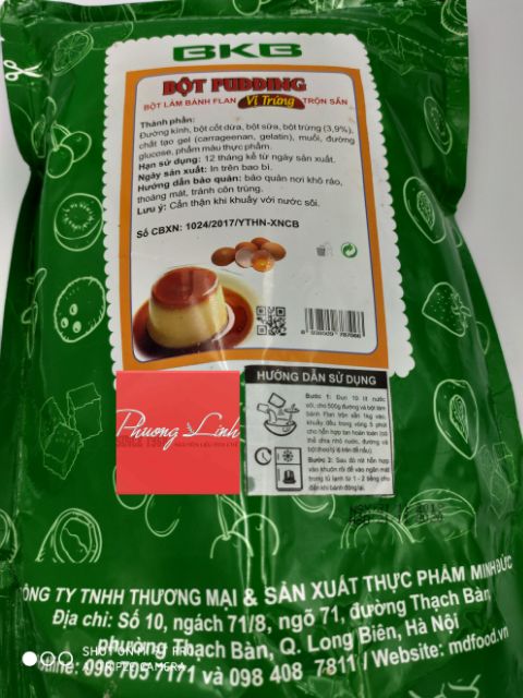 Bột Pudding BKB Trứng  Túi 1kg