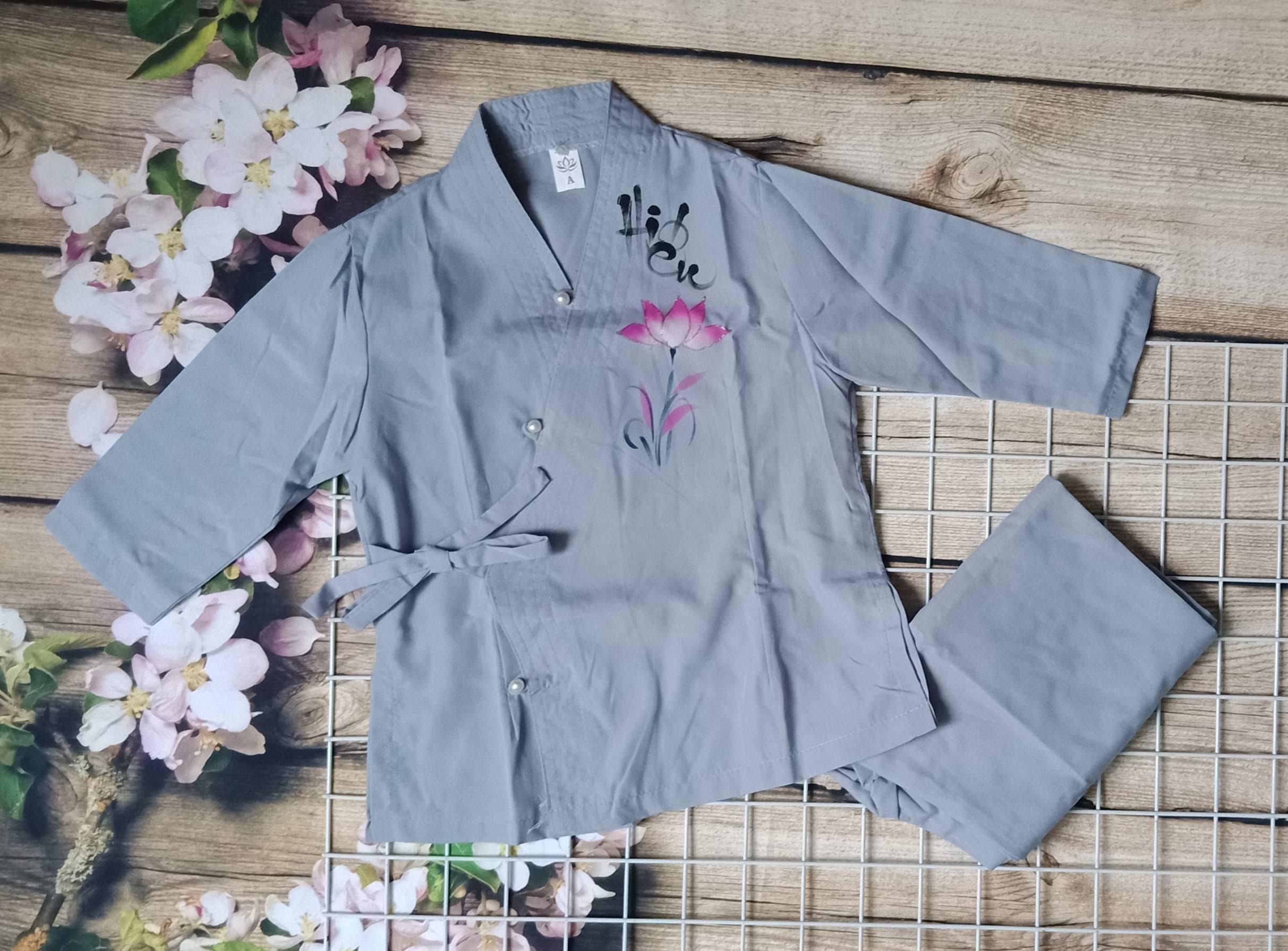 [HCM]Đồ lam  đi chùa bé gái