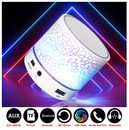 Loa Bluetooth không dây mini có đèn LED nhiều màu ( Bảo Hành 1 đổi 1 )