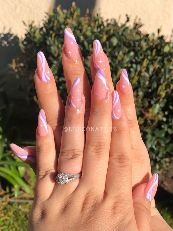 Sticker Nails 3D | Swirls Xoáy Màu | Hình Dán Móng