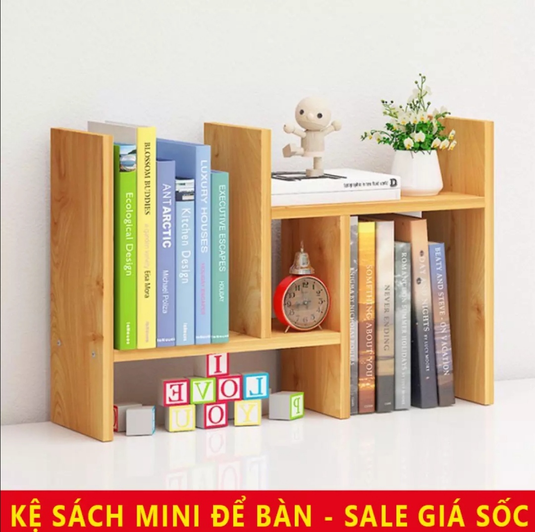 Kệ sách, giá sách để bàn hàng cao cấp xuất khẩu. 70x20x38 (cm). Gỗ MDF phủ Melamine. Dễ dàng lắp đặt