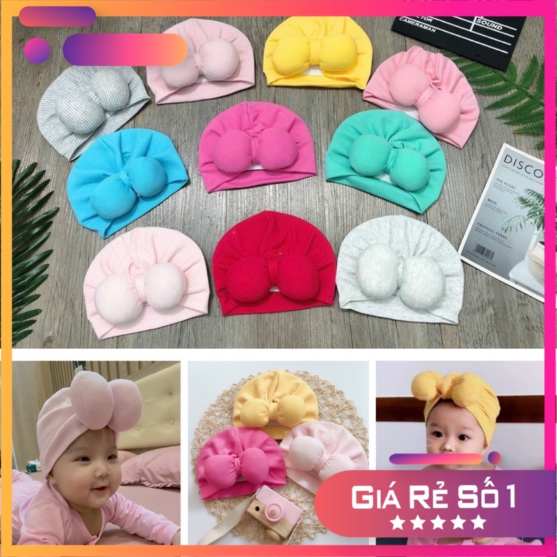 [HCM][Được chọn mẫu] Turban nón cotton cho bé gái