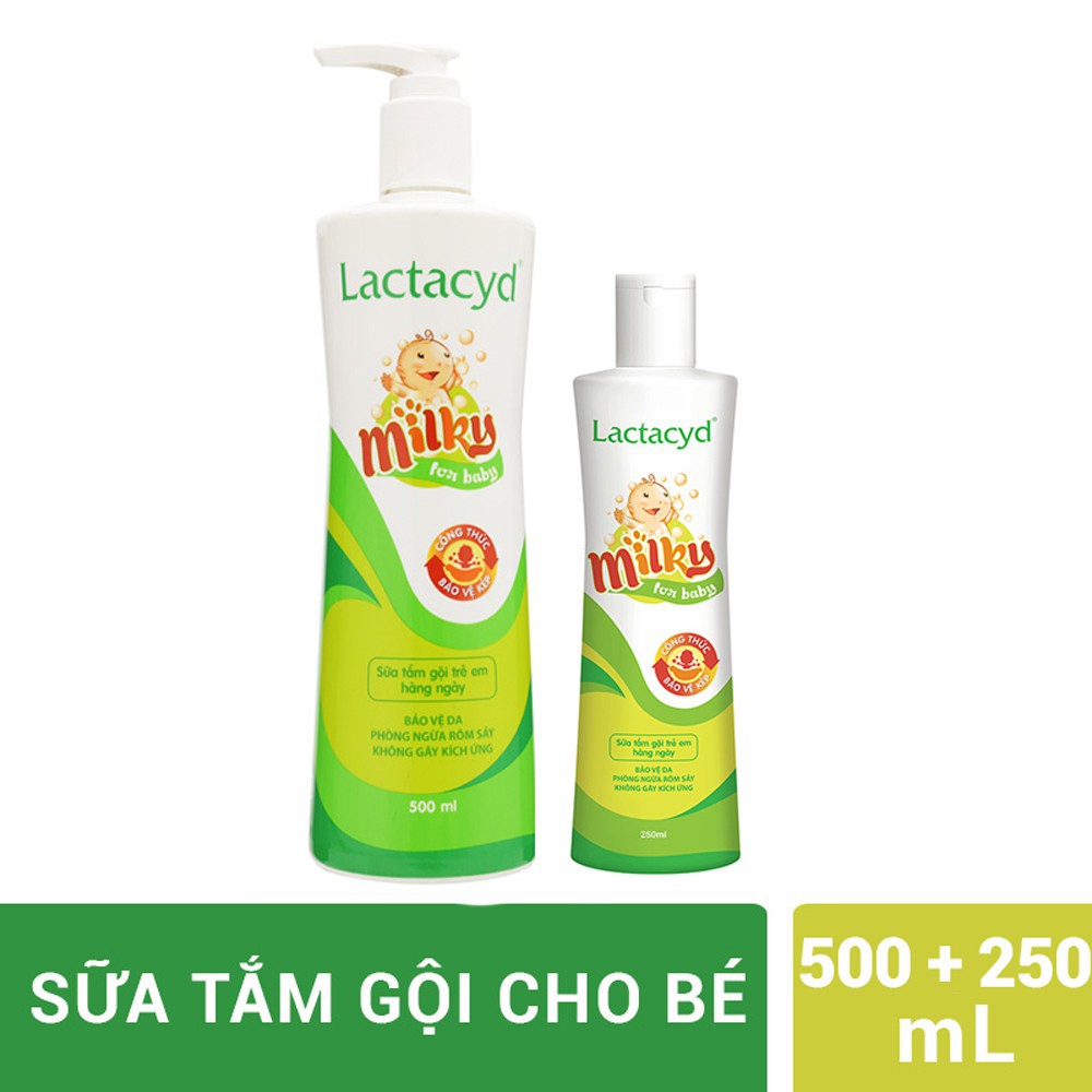 sữa tắm gội trẻ em lactacyd milky