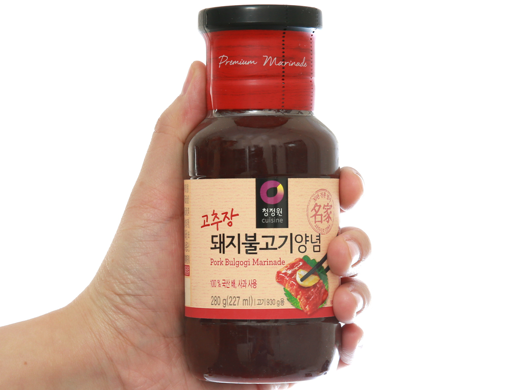 Sốt ướp thịt heo vị cay 청정원 돼지불고기양념 chung jung one chai 280g