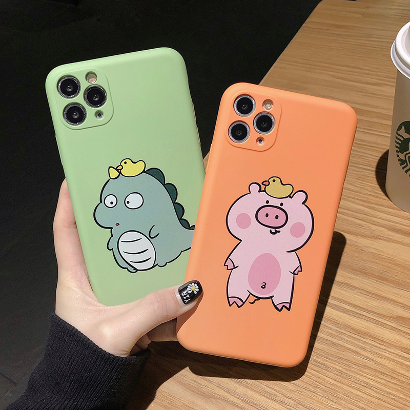 Ốp Lưng Silicon Màu Bảo Vệ CAMERA Animals