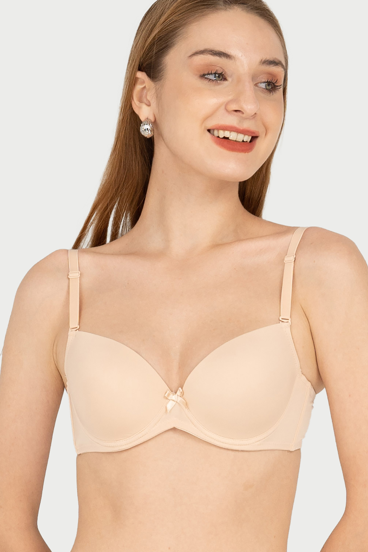 Áo ngực Misaki cup 3/4 mút mỏng dáng trơn basic -M1004