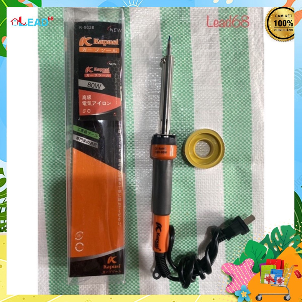 Mỏ hàn thiếc nhận bản Kapusi 80w (Tặng 1cuộn thiếc hàn)(Chất lượng)