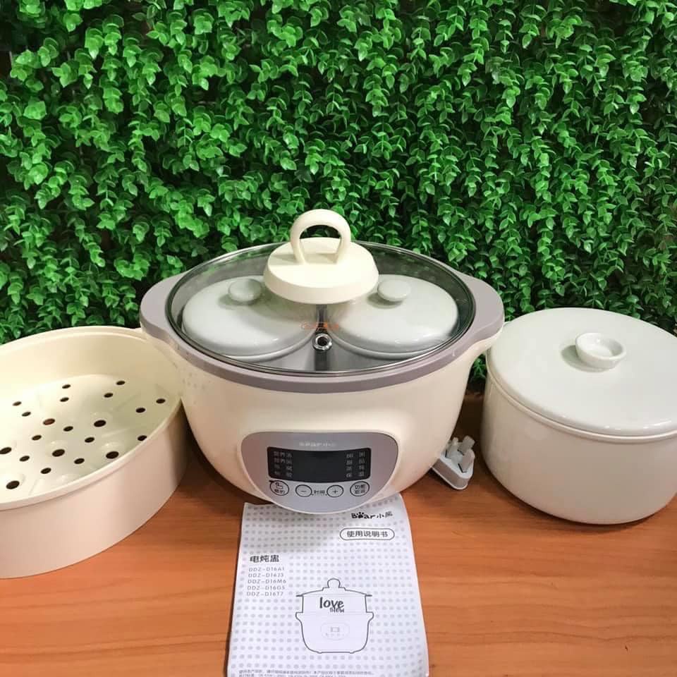 NỒI NẤU CHÁO, NINH, HẦM, HẤP CÁCH THỦY BEAR 1.6 LÍT