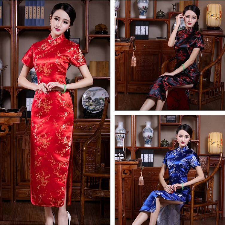 +“”：》？ Sườn Xám Dài Cỡ Lớn S-6XL