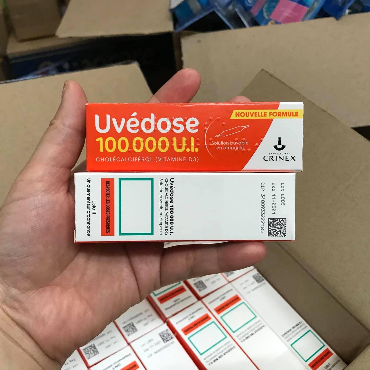 Vitamin D3 Liều Cao Uvedose 100000UI Pháp - CHO BÉ TỪ 18 THÁNG TUỔI