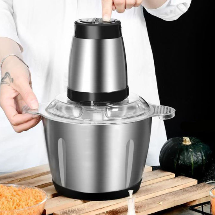 Máy Xay Thịt và Thực Phẩm Cối Inox Dung tích 2 Lít