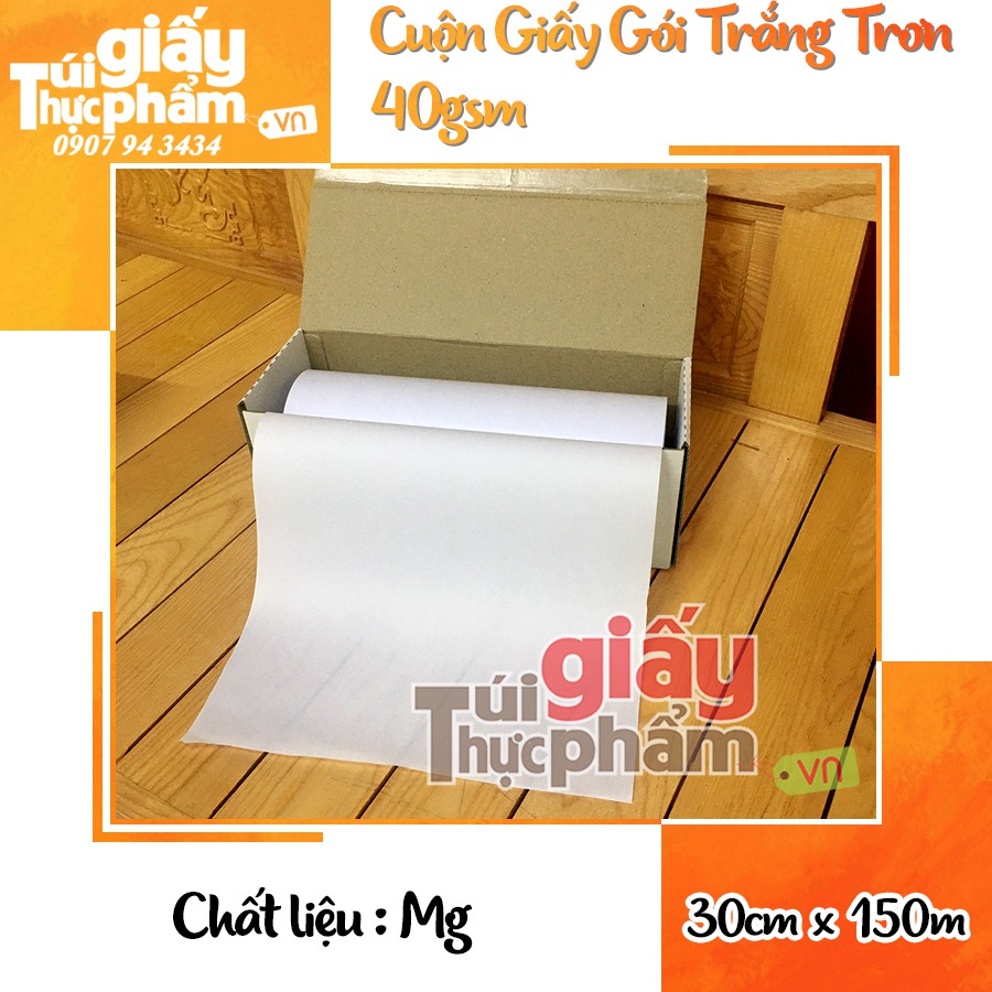 [Giá gốc]Cuộn Giấy Gói Pelure Thực Phẩm thời trang Không In (30 & 40gsm)