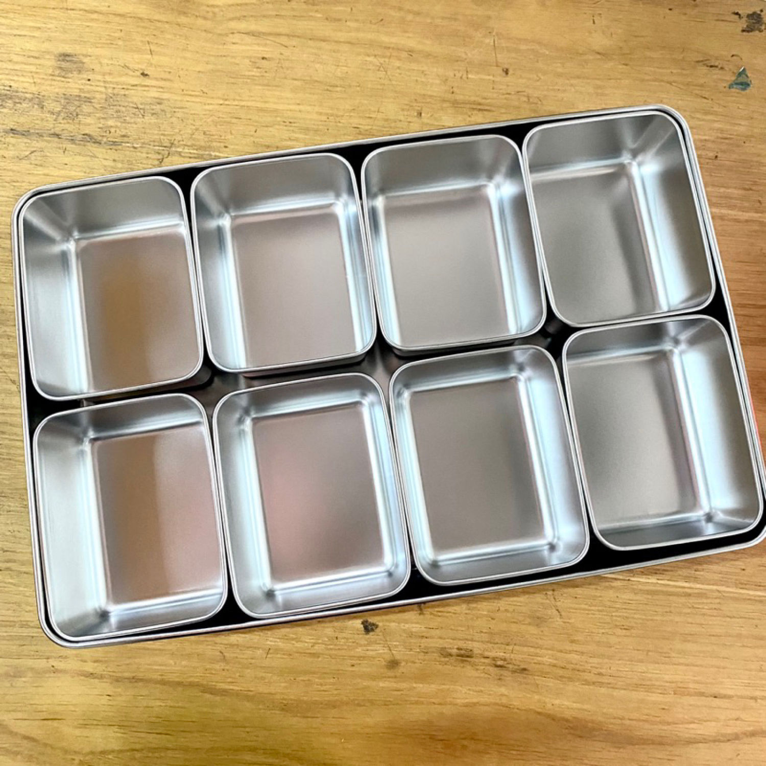 Set Khay Inox 6 Ngăn, 8 Ngăn Đựng Topping