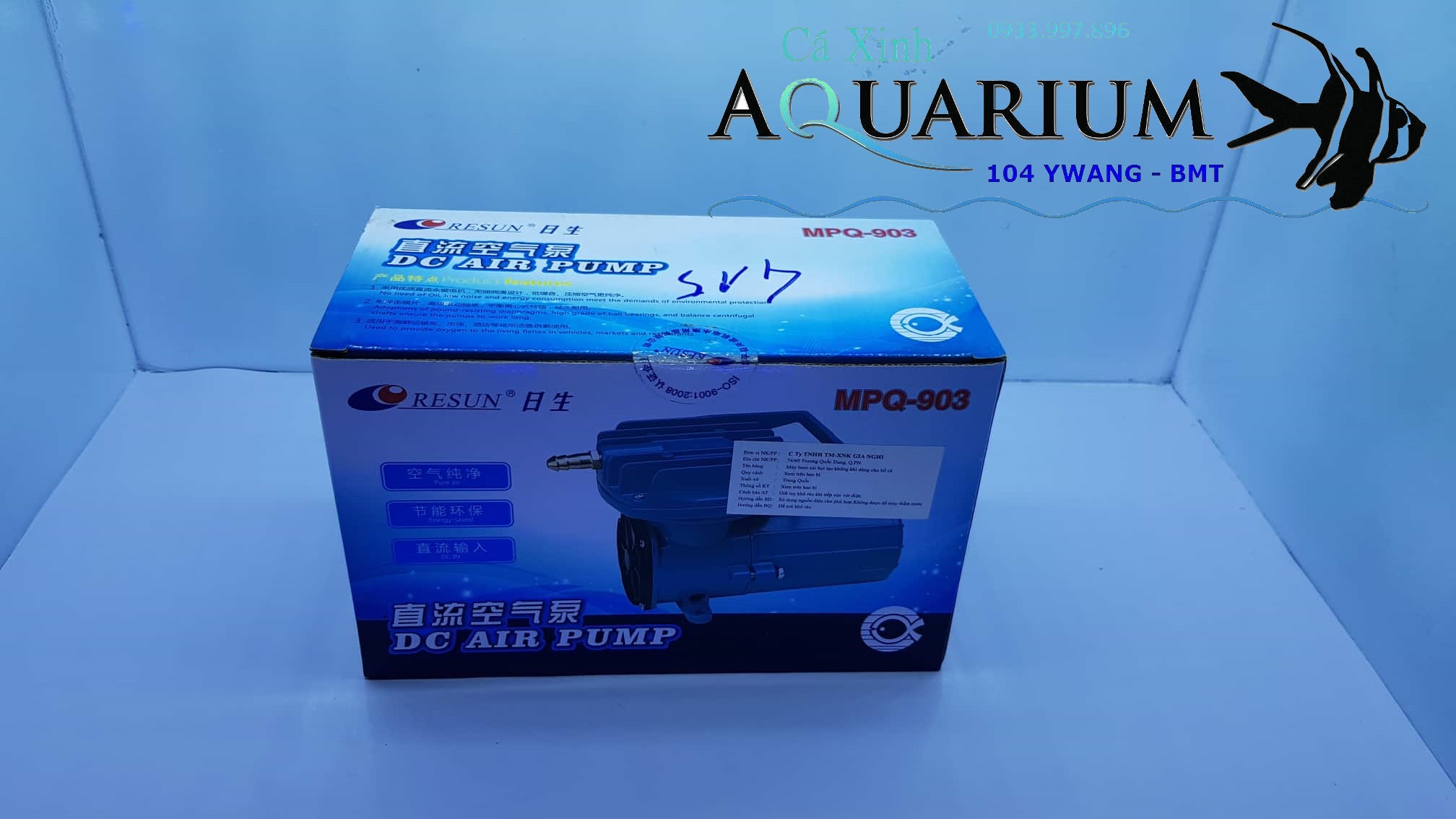 Resun MPQ - 903 Máy sủi Oxi dùng bình acqui DC