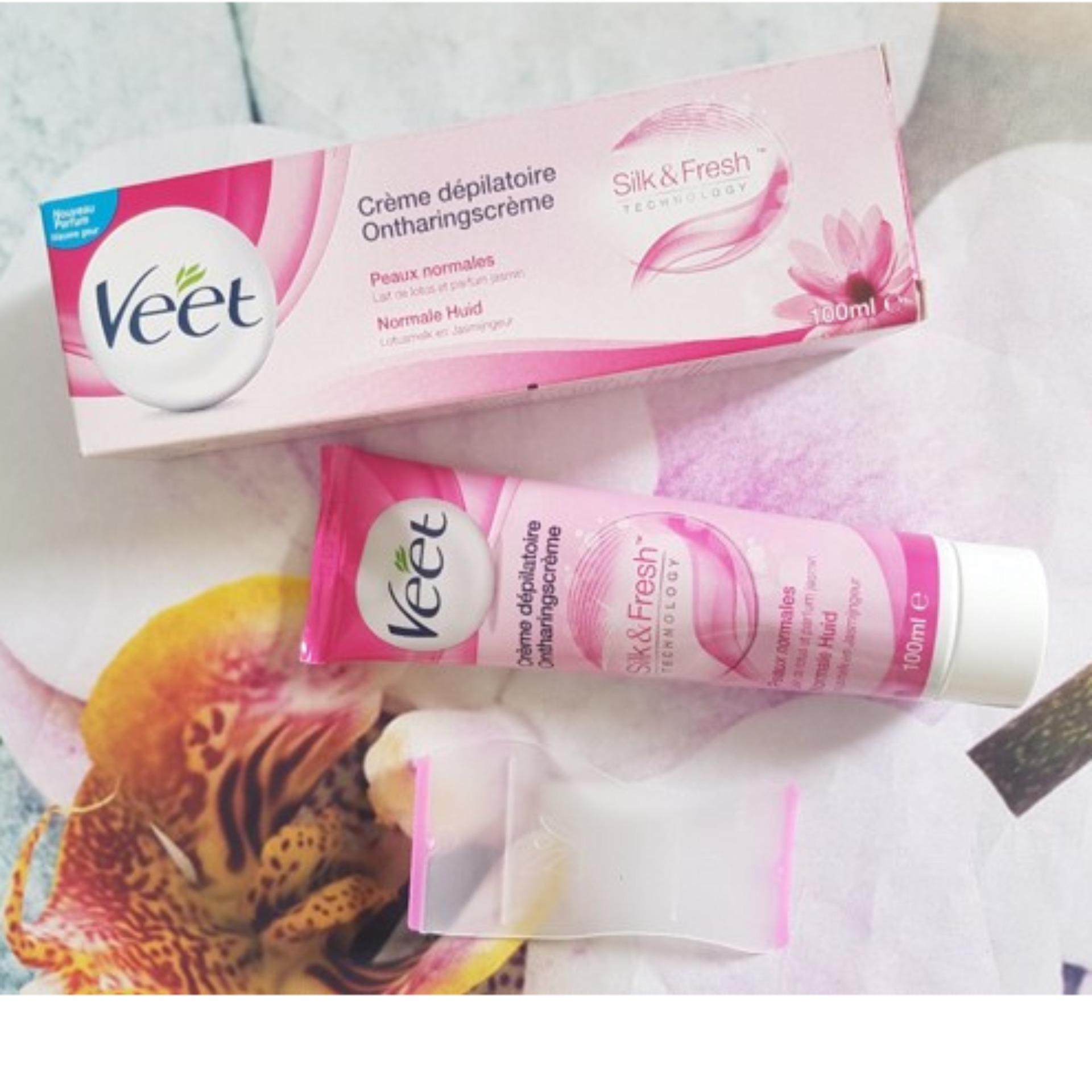 Kem Tẩy Lông VEET Dành Cho Da Thường SILK & FRESH 100ml (Hồng)