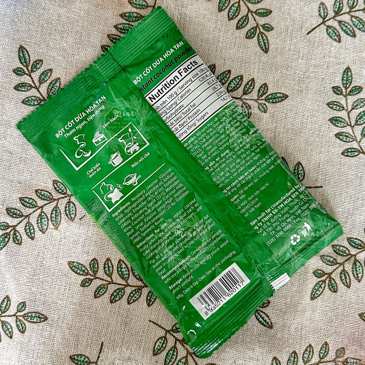 Bột Cốt Dừa Sanca - Túi 50gr