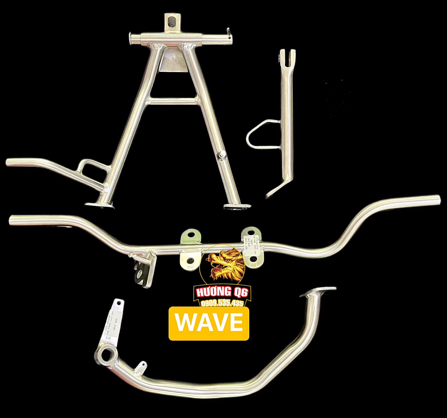 Gác máy, đạp thắng, chân chống đứng - nghiêng Inox 304 cho nhiều dòng xe
