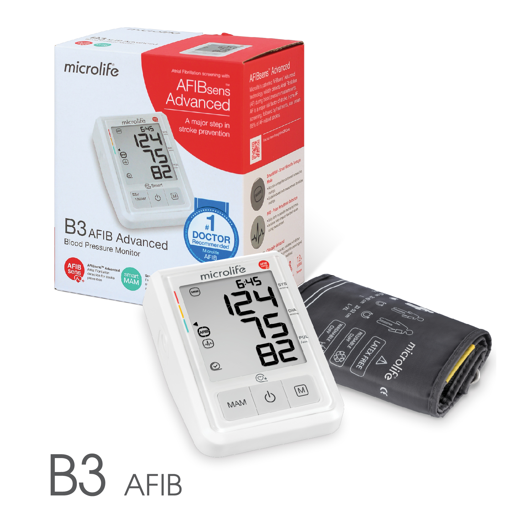 Máy Đo Huyết Áp Bắp Tay B3 Afib Advance