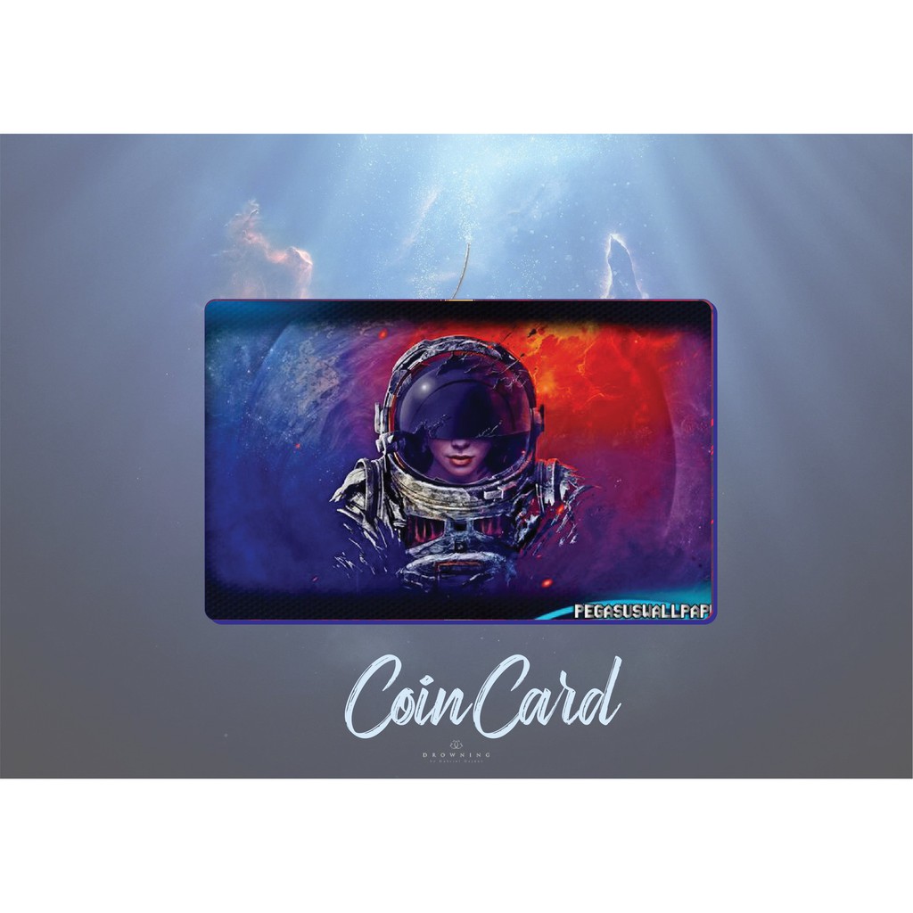 "Astronaut wallpaper ‍"(Decal dán Thẻ ATM, debit, thẻ từ, thẻ chung cư, bảo vệ thẻ) | Dán thẻ ATM COINCARD