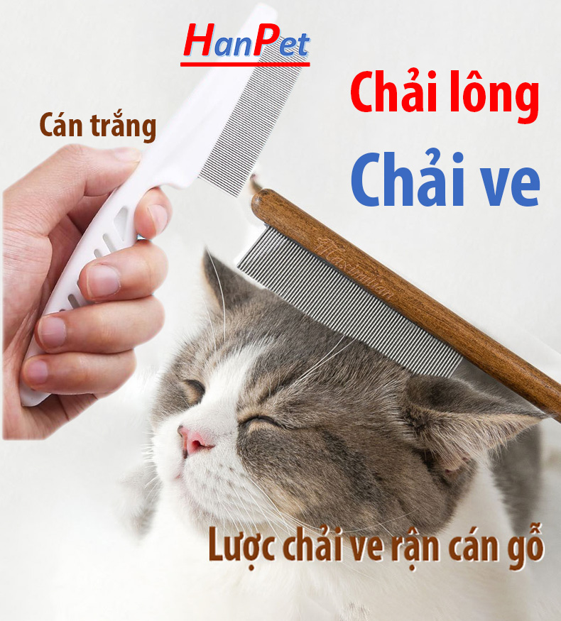 Lược chải ve rận chó mèo (2 loại)